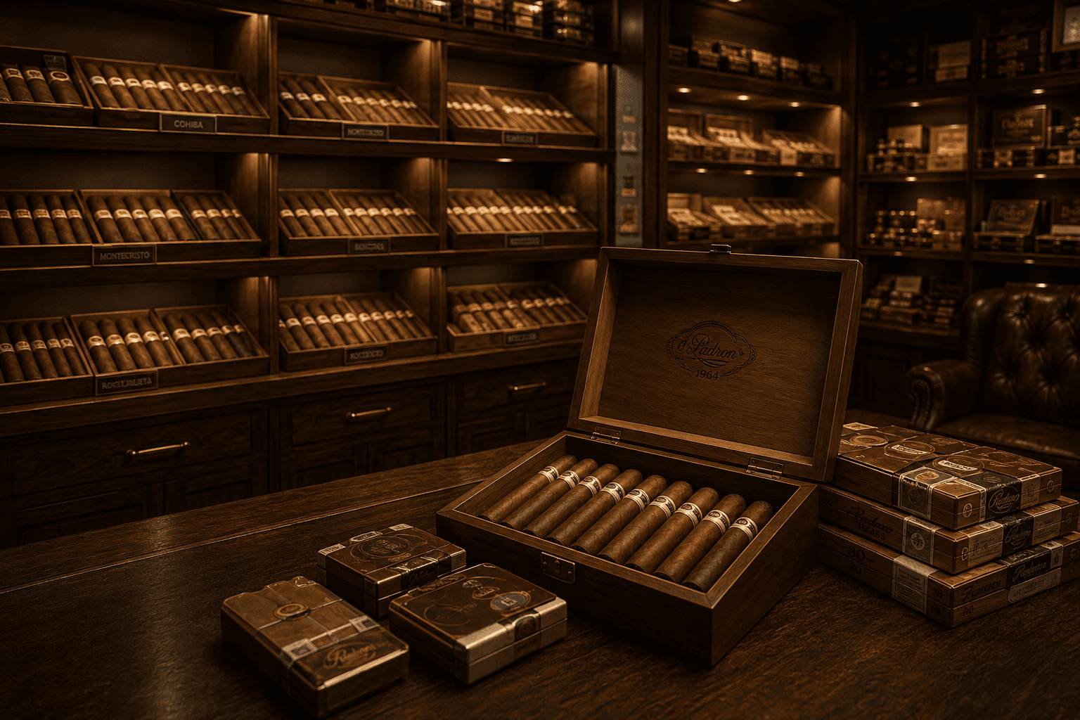 Desktop view of a cigar retailer locator