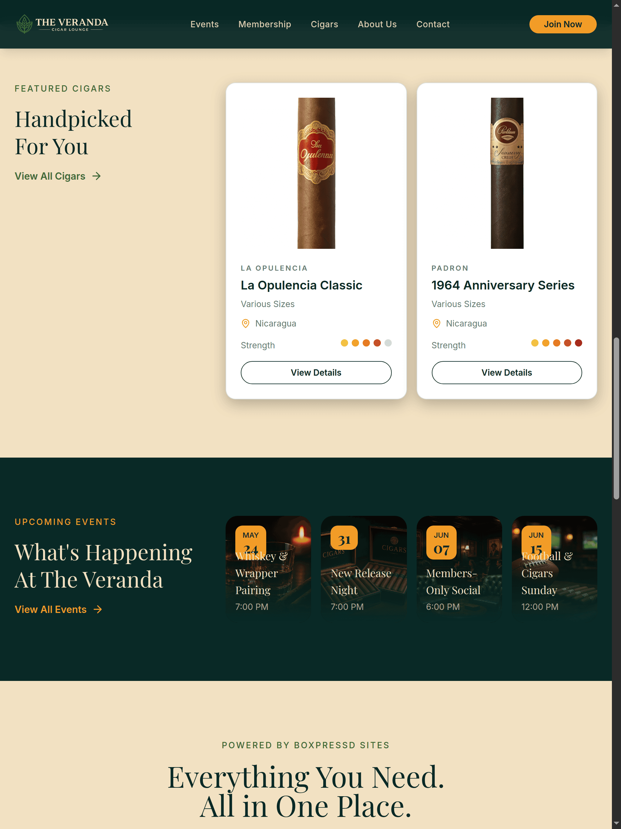 Responsive membership page on a tablet display
